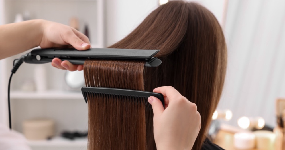 Cabello con alaciado y brillo tras tratamiento Moroccanoil